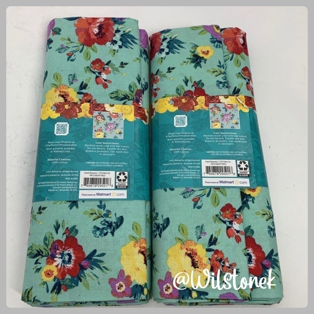 The Pioneer Woman 44" x 6 Yard 100% Cotton Sweet Romance Sewing Fabric